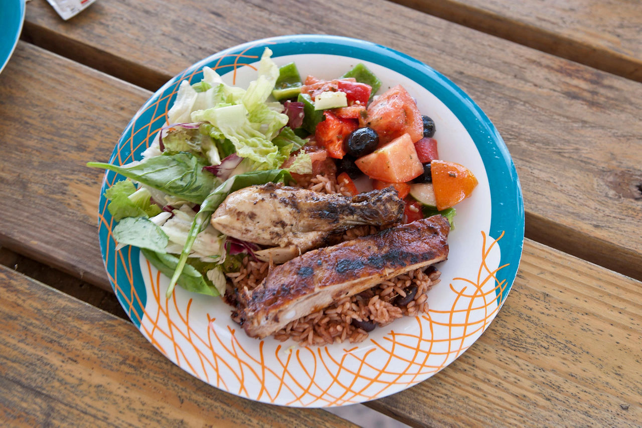 Cuisine from Dragon's Cafe, Labadee, Haiti