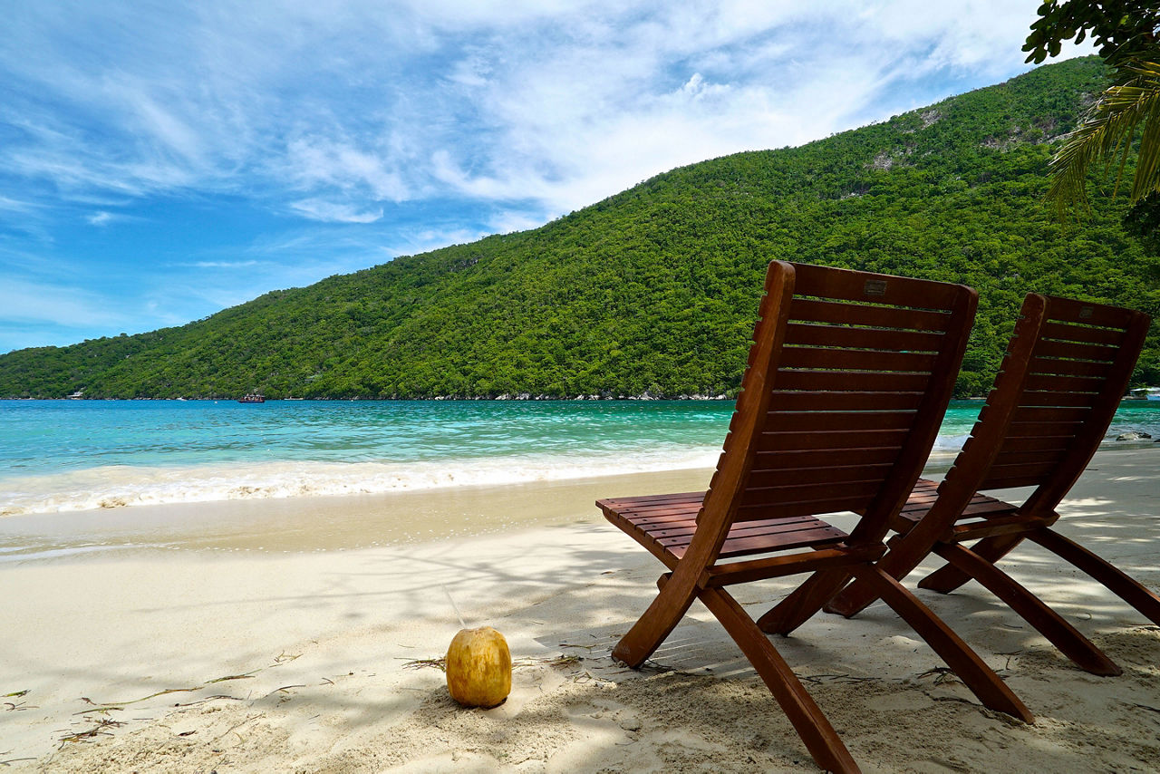 Beach Chairs on the Coast, Labadee, Haiti