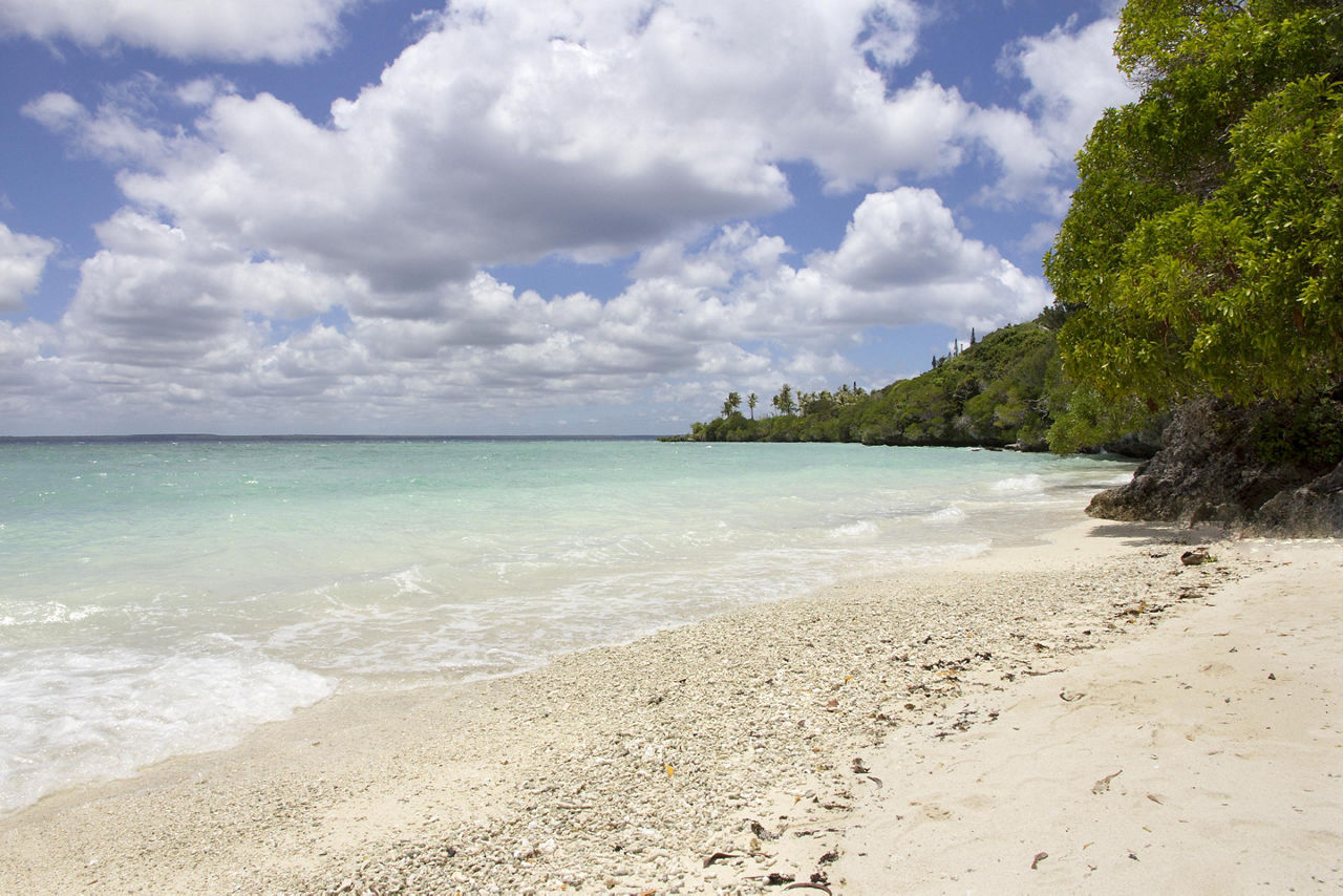 A beach at Easo in Lifou, Loyalty Islands