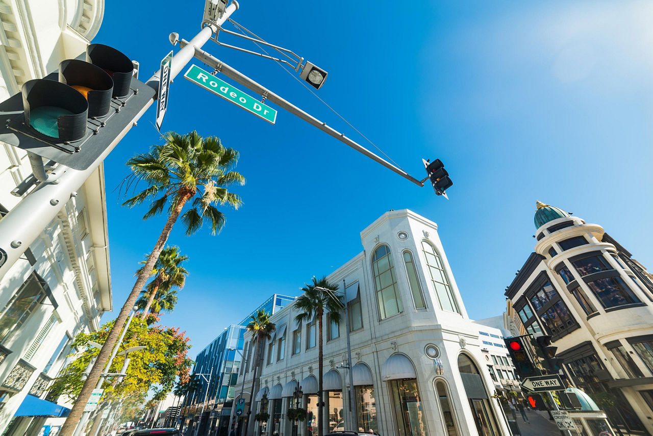 View of Rodeo Drive in Beverly Hills, California