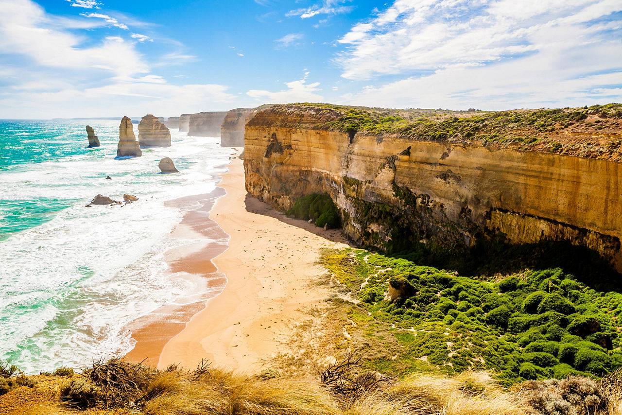 Aerial view of the Great Ocean Road. Australia.