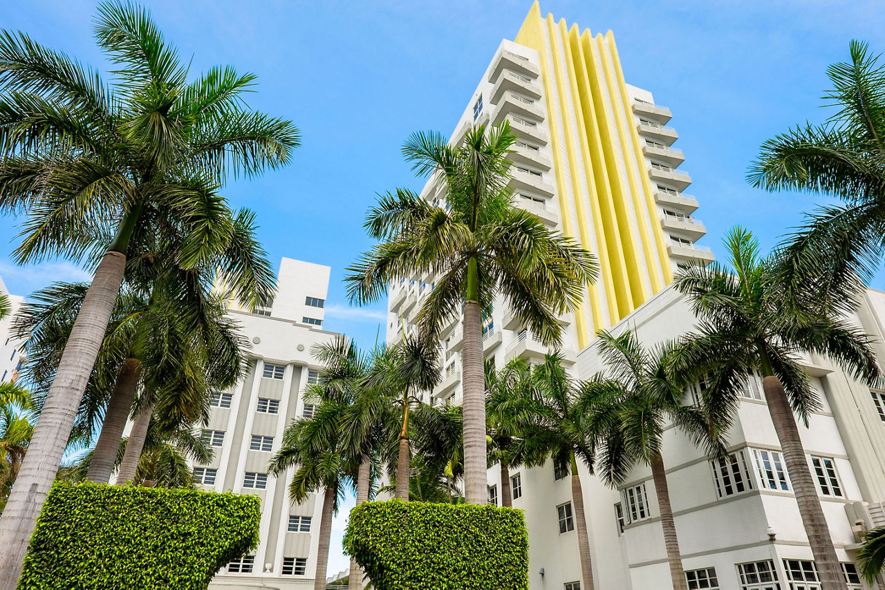 Art Deco Hotels Collins Avenue, Miami, Florida