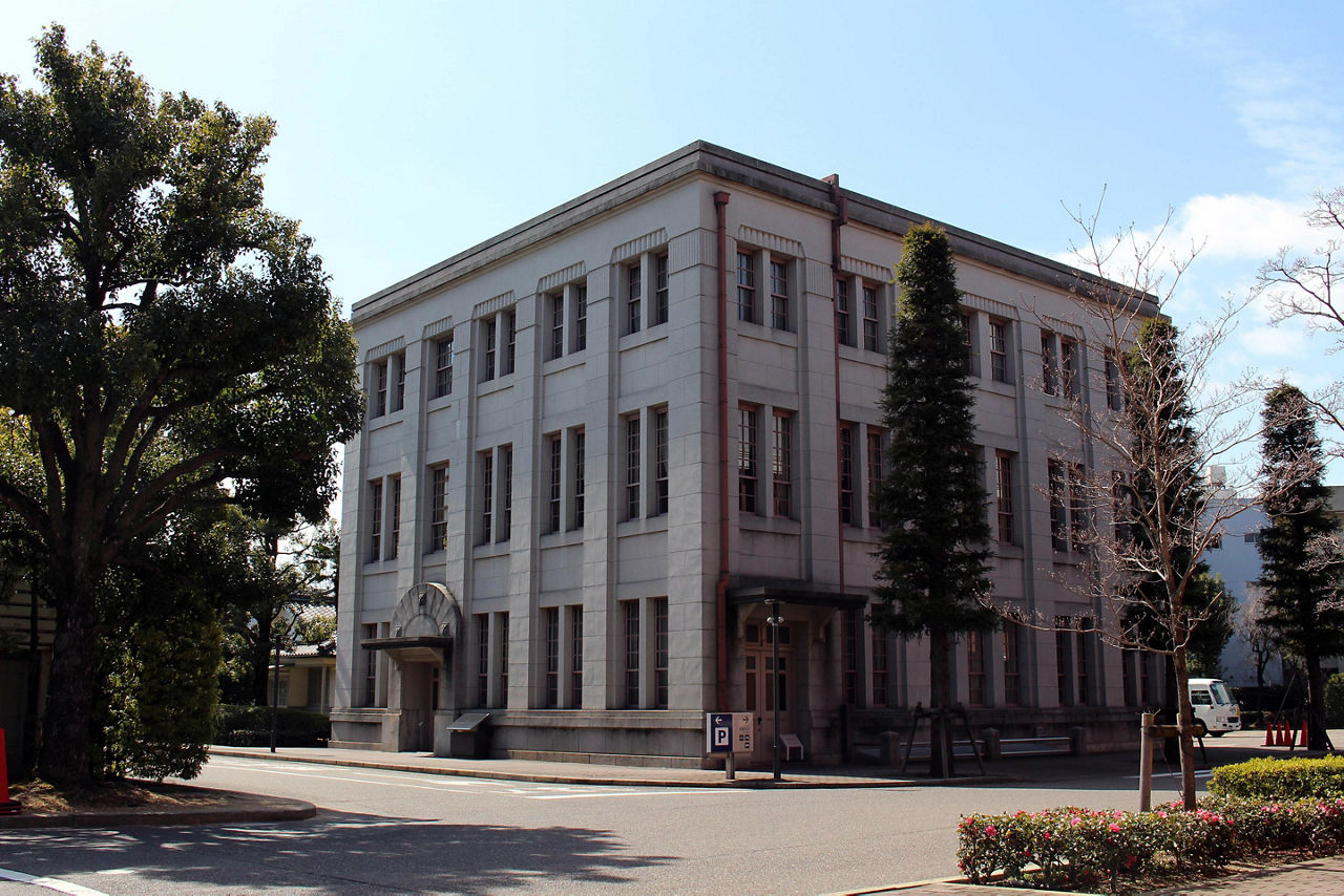 The buildings around Toyota's Commemorative Museum of Industry and Technology in Nagoya, Japan