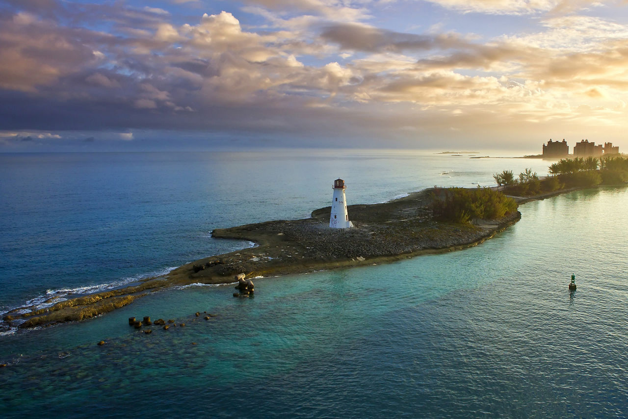 Paradise Island Lighthouse During Sunset, Nassau, Bahamas