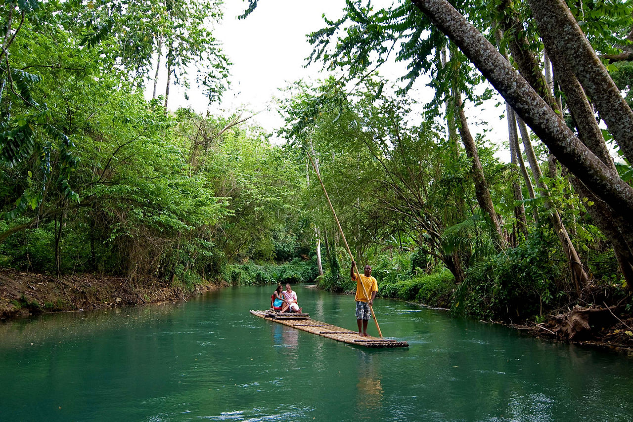 River Raft Couple Activity, Ocho Rios, Jamaica