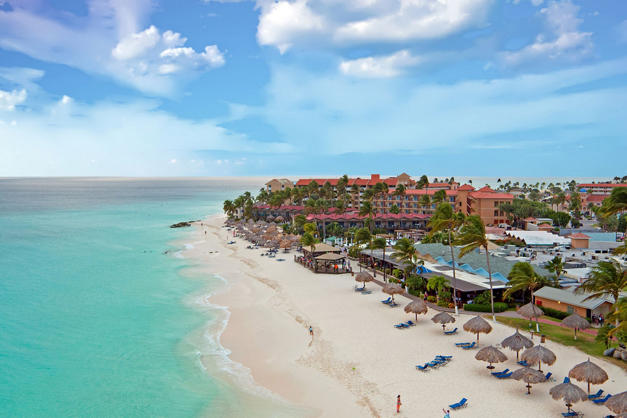 Manchebo Beach Coast Sunny Day, Oranjestad, Aruba