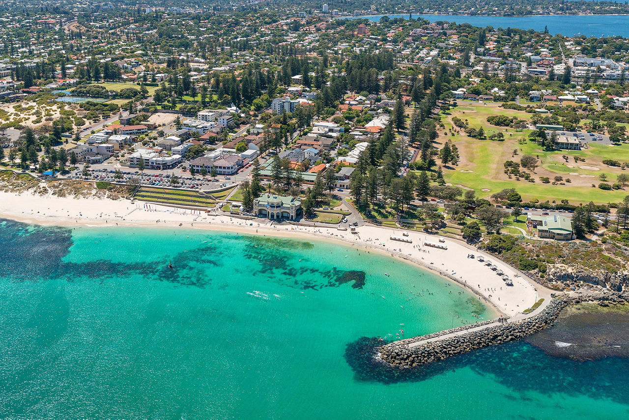 Beach aerial view of Perth, Australia