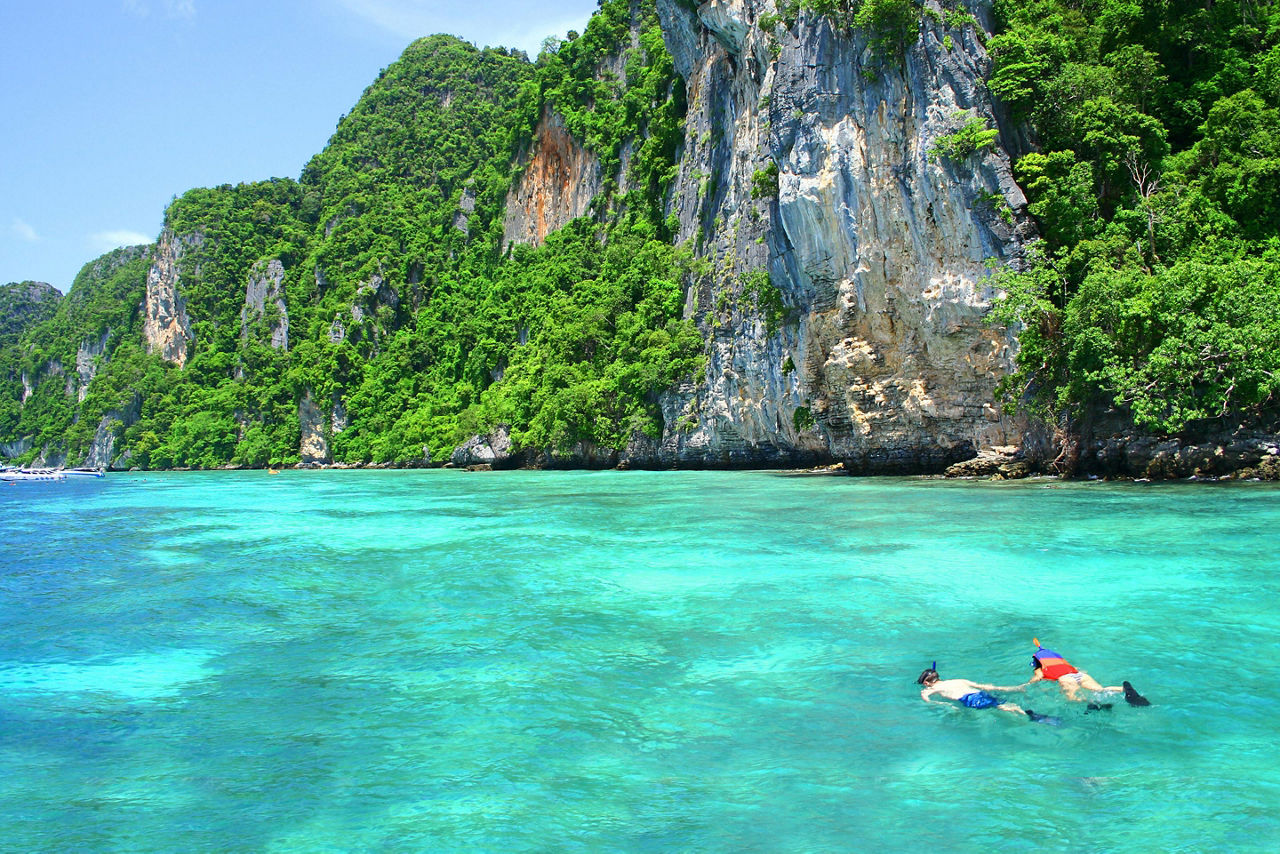 Snorkeling at Phi Phi Island, Phuket, Thailand