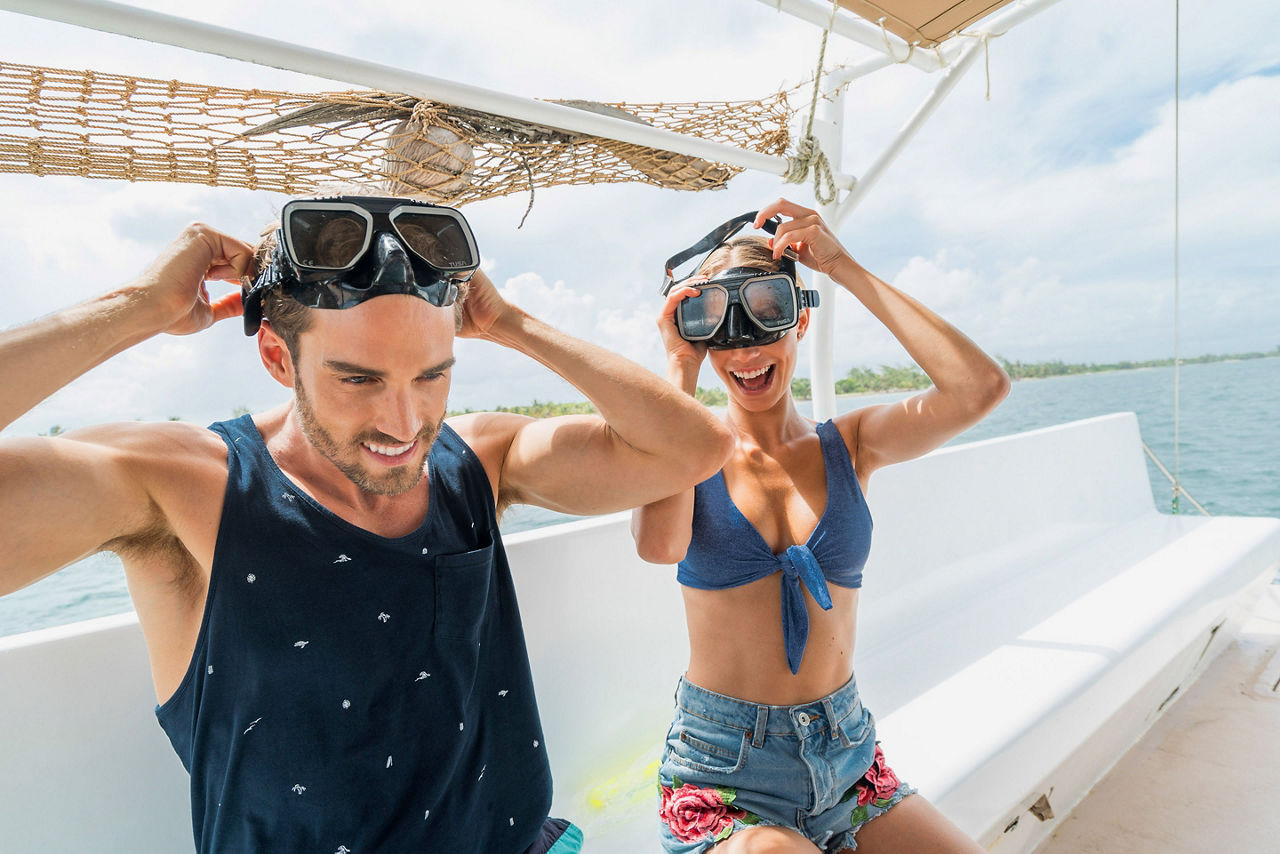 Couple Snorkeling , Costa Maya, Mexico