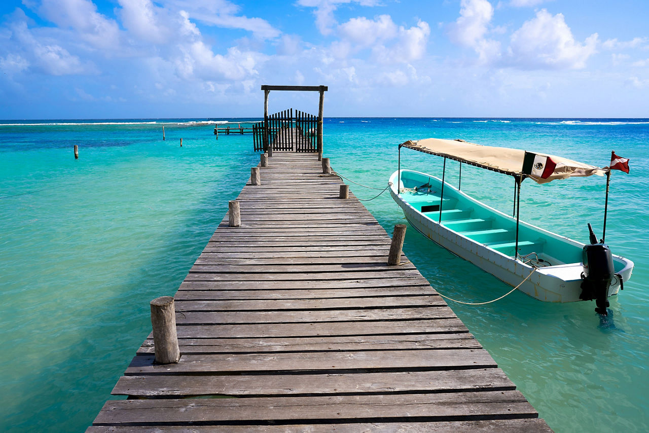 Mexico Puerto Costa Maya Mahahual Fishing Village