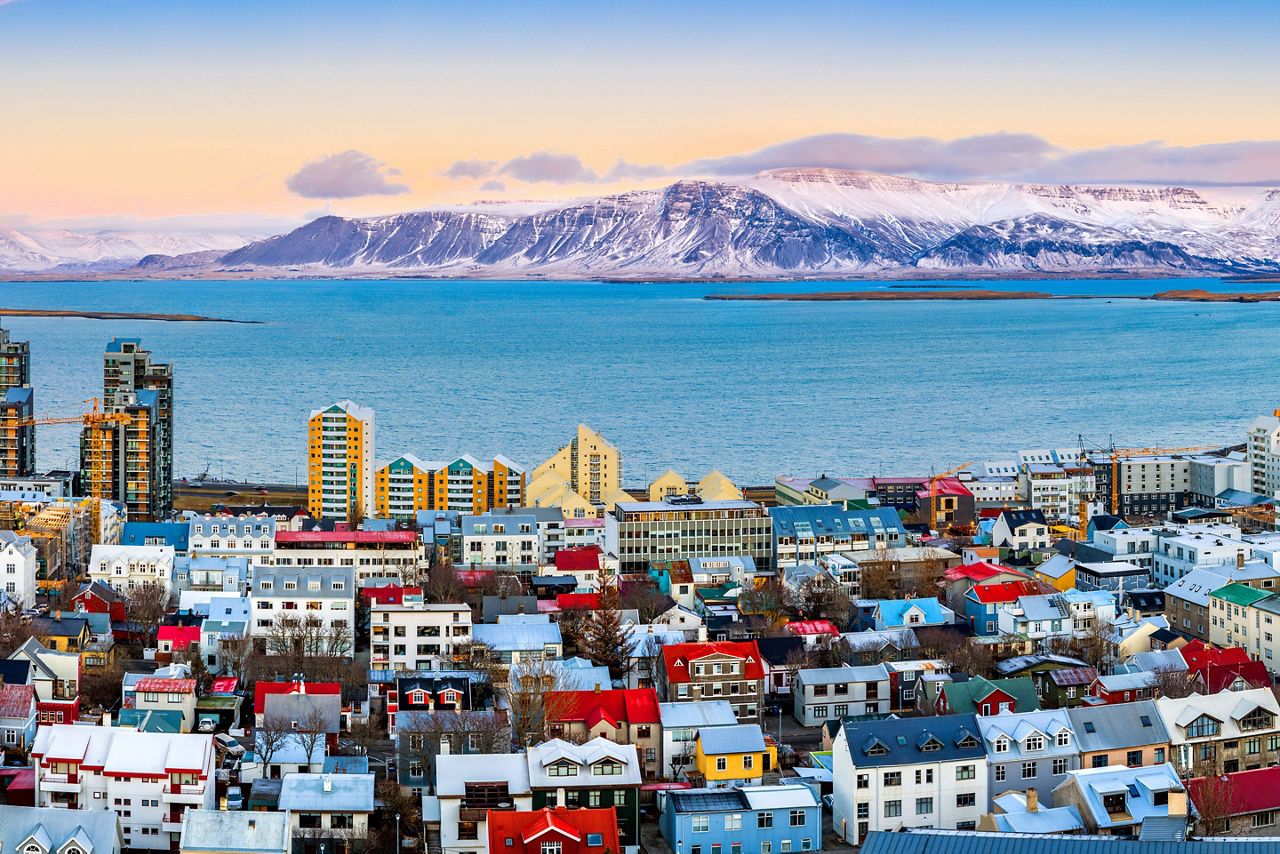 Reykjavik, Iceland, Aerial City View