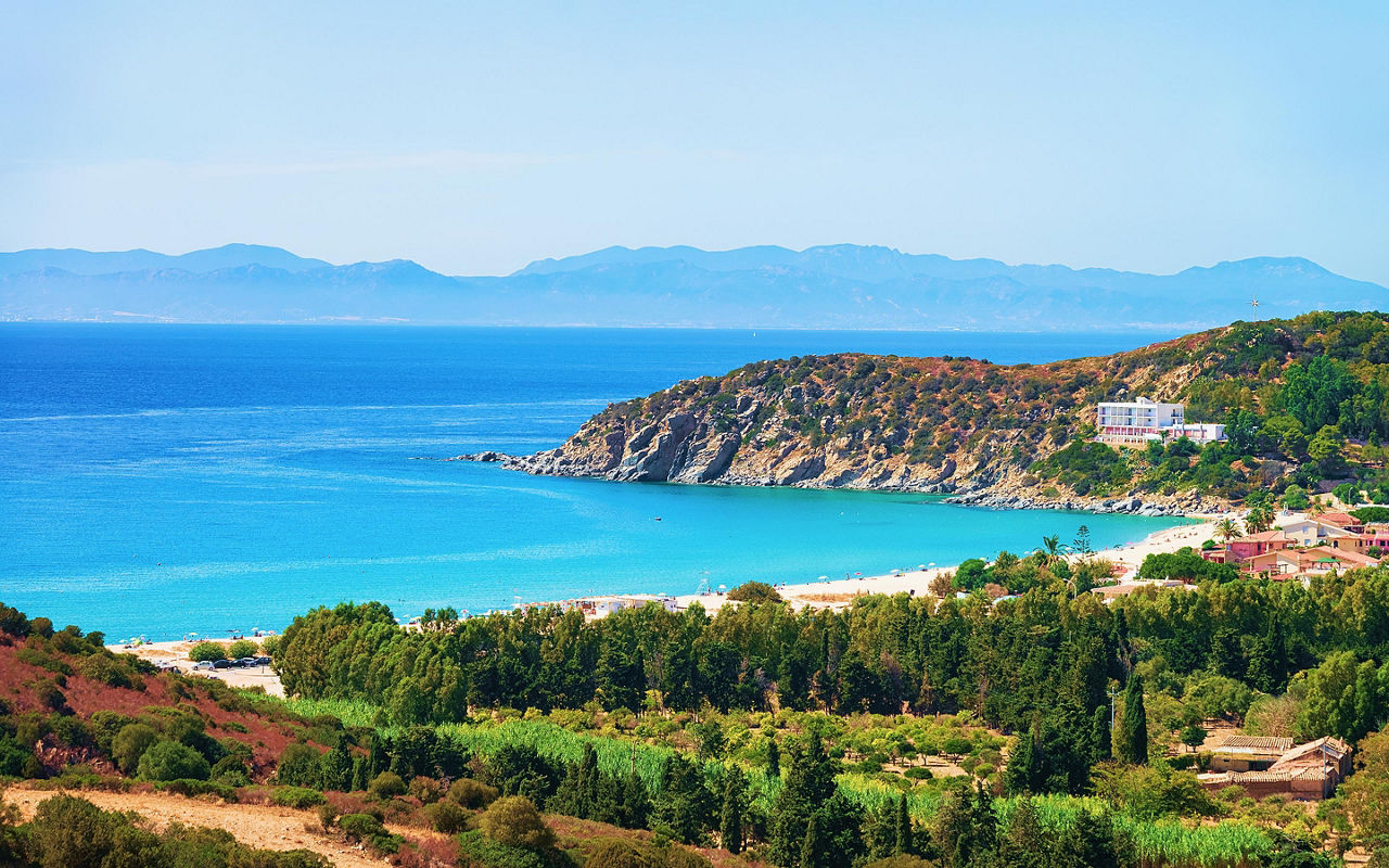Sardinia (Cagliari), Italy, Beautiful Coastal Landscape