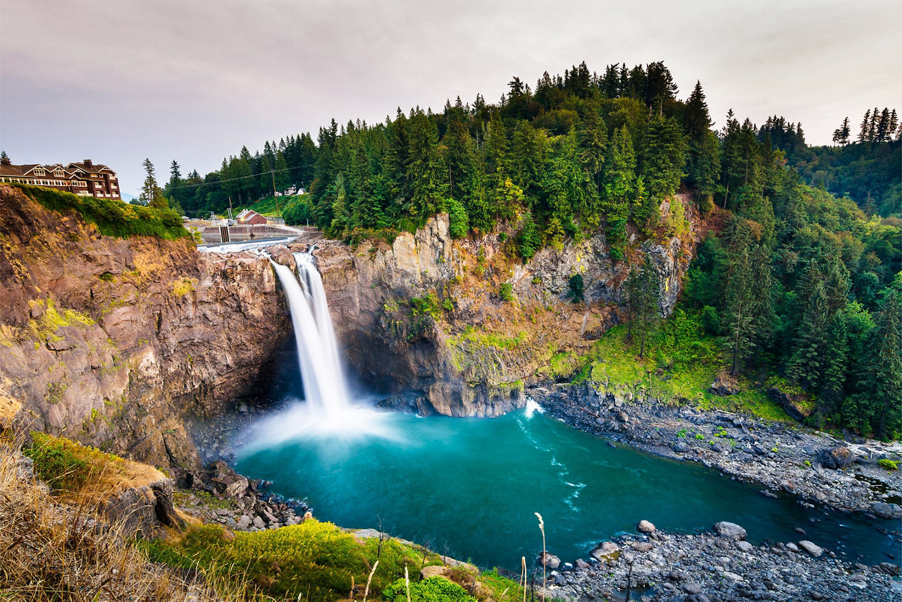 A view of Snoqualmie Falls.