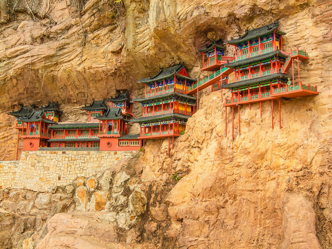 A miniature replica of the Temple of Shanxi in Shenzhen, China