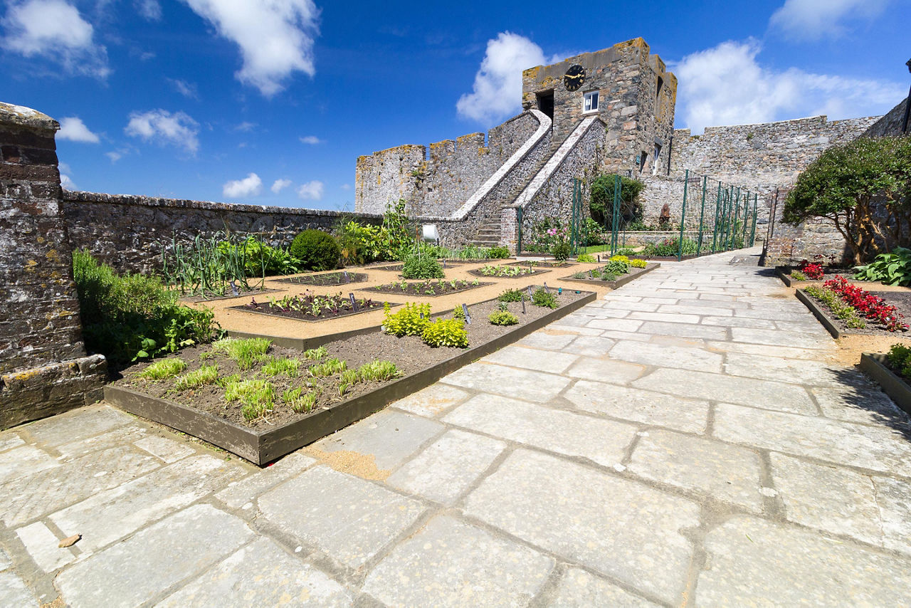 The interior of Castle Cornet in Saint Peter Port, Channel Islands