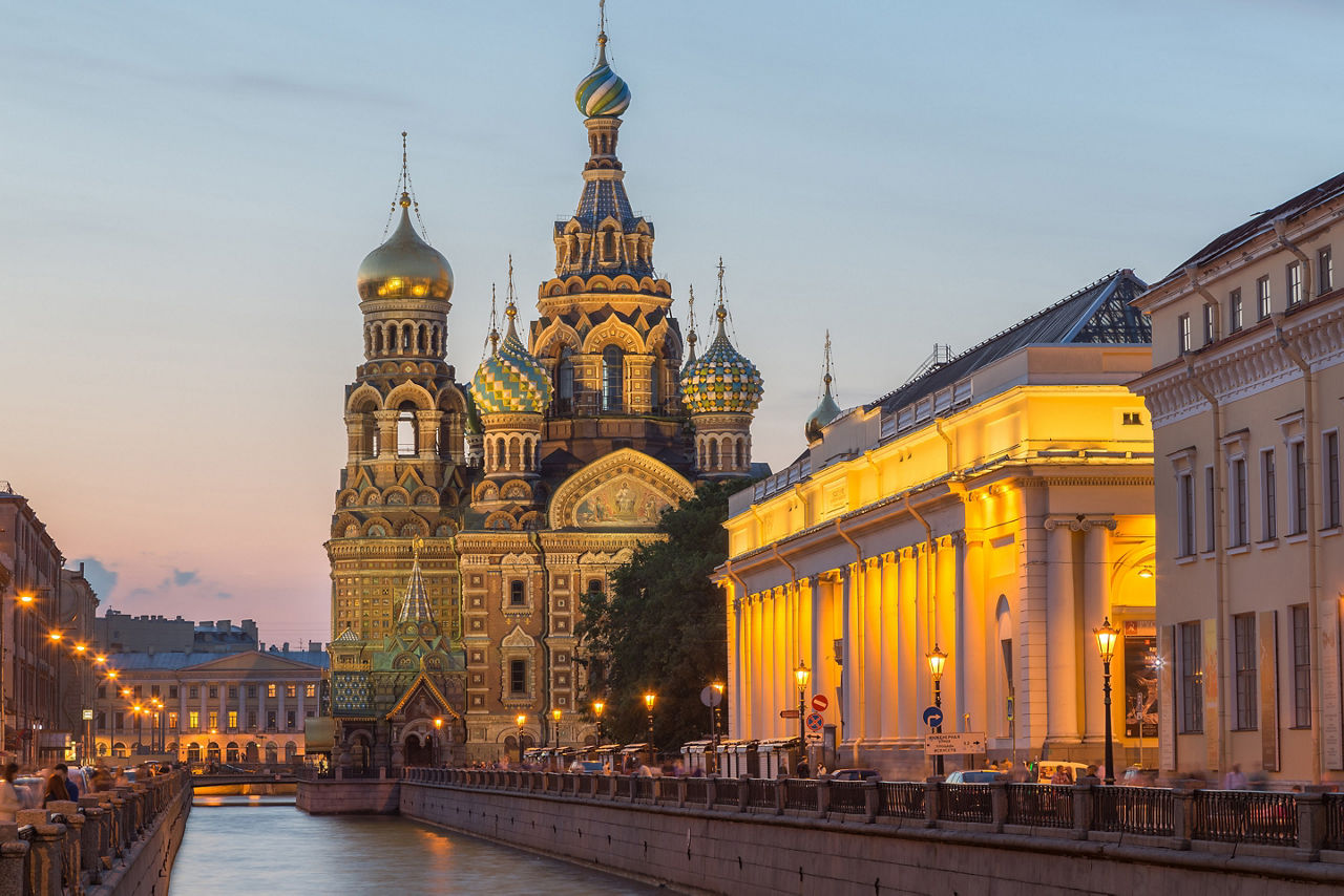 Savior on the Spilled Blood Church and Museum in St Petersburg, Russia