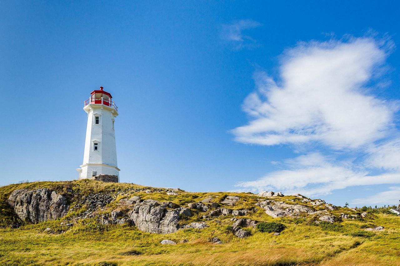 The Louisbourg Lighthouse during a Beautiful Day, Sydney, Nova Scotia