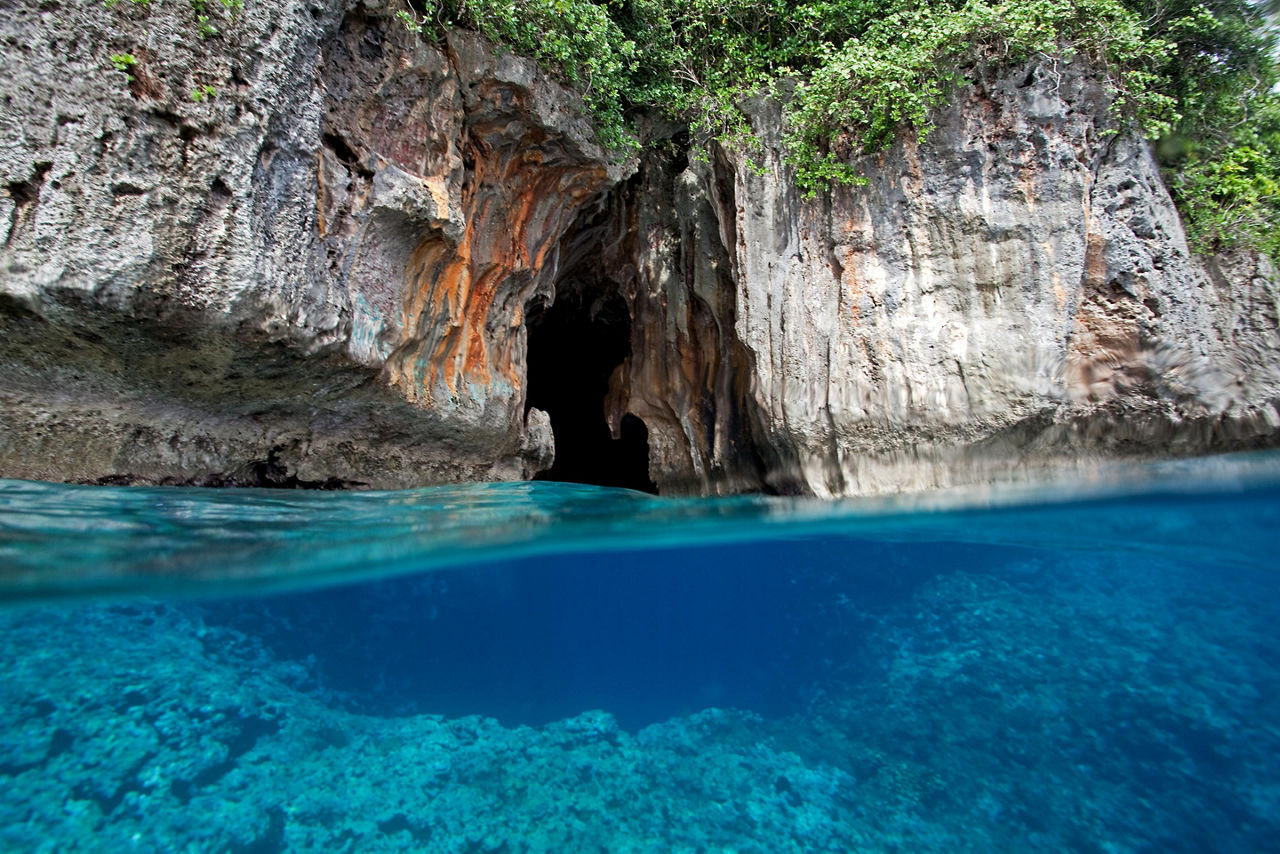 A cave on the coast of Vava'u, Tonga