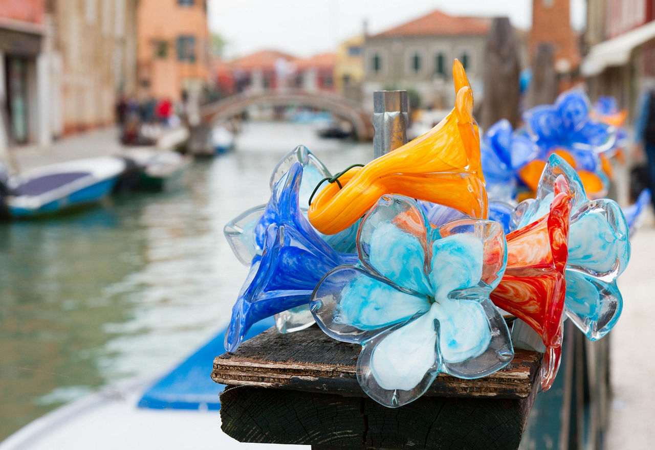 Glass art in Murano, Italy