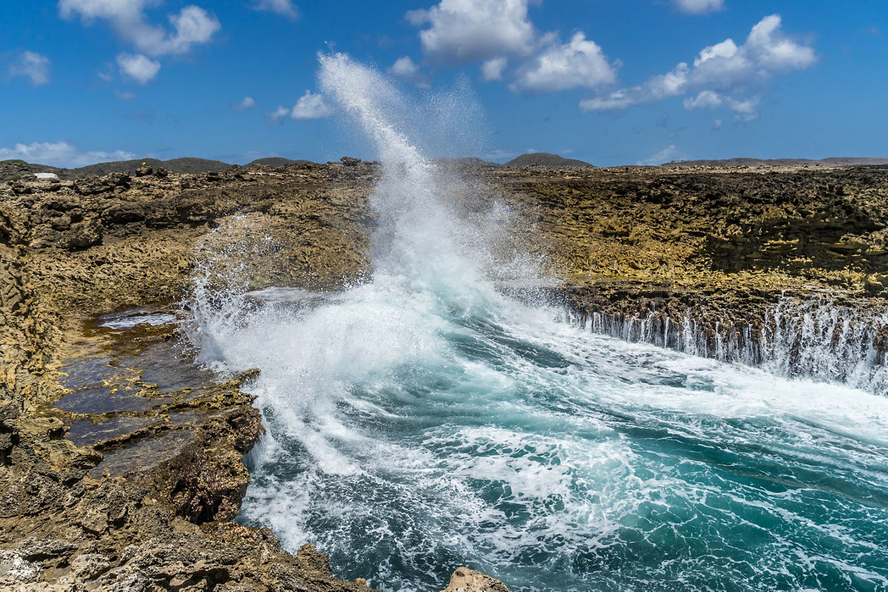 Waves Crashing Shete Boka Park, Willemstad, Curacao 