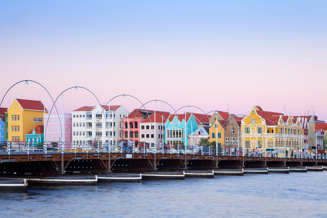 Shopping Large Colorful Houses, Willemstad, Curacao 