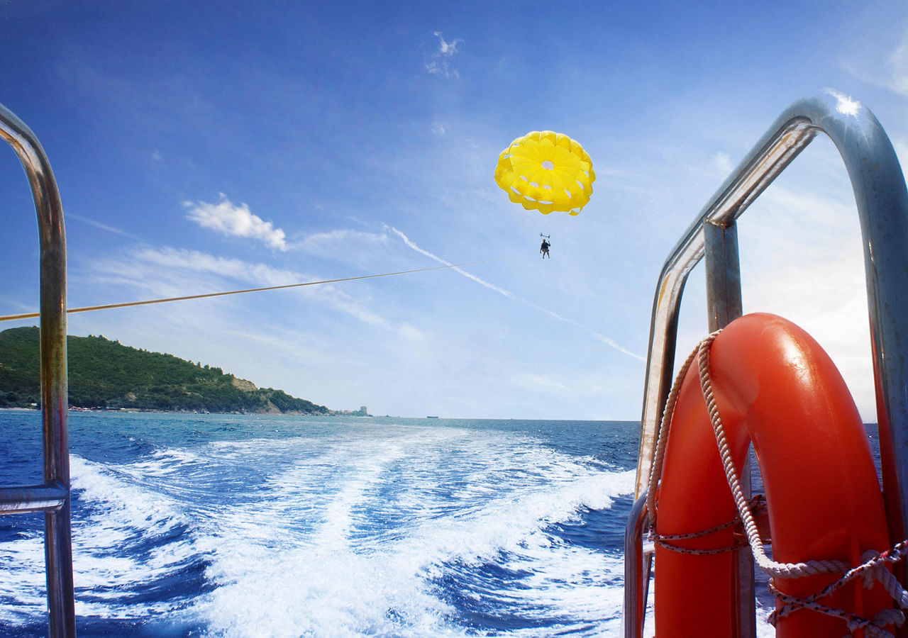 A yellow parasail in Australia