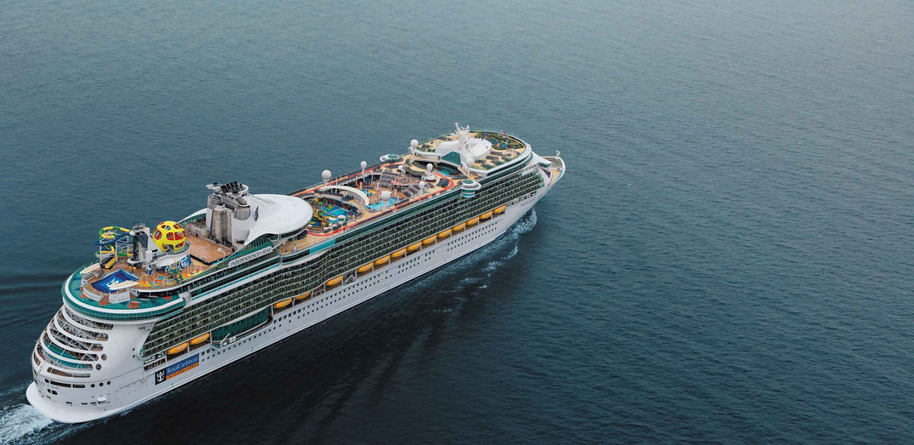 Independence Cruise Ship Aerial View Ocean Sailing