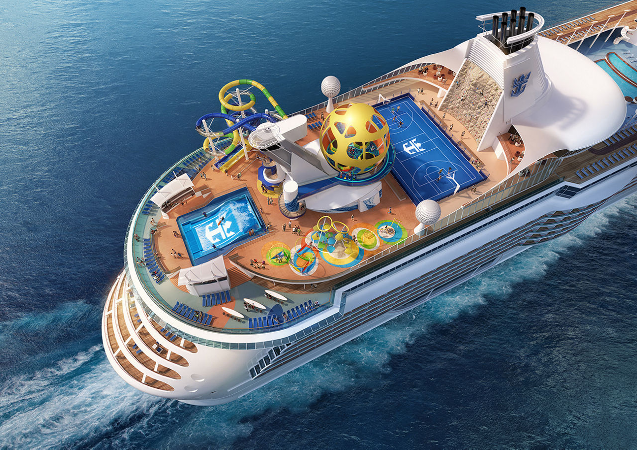 Mariner of the Seas Aerial Ship View