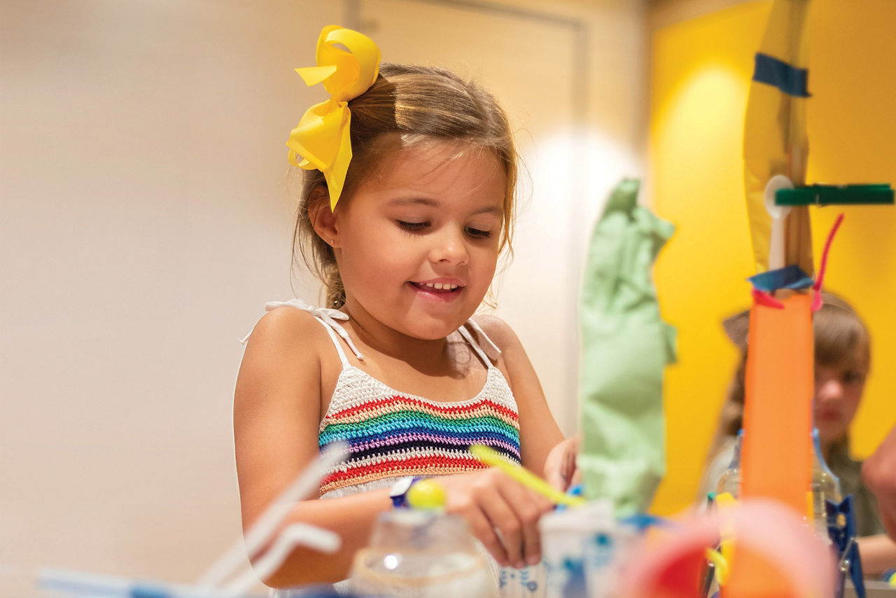 Oasis of the Seas Adventure Ocean Workshop Girl Doing Art