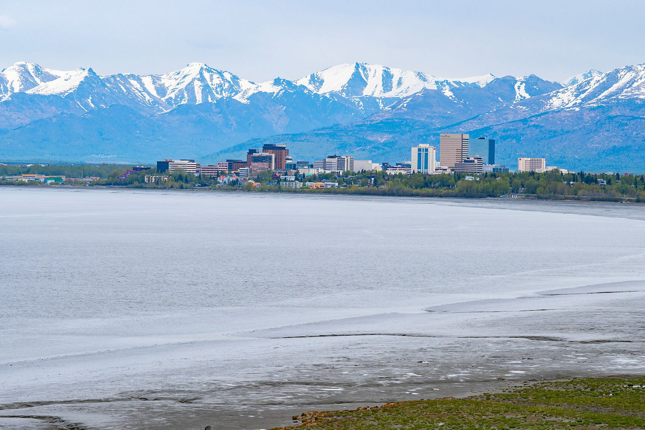 Alaska Anchorage City Landscape Mountain