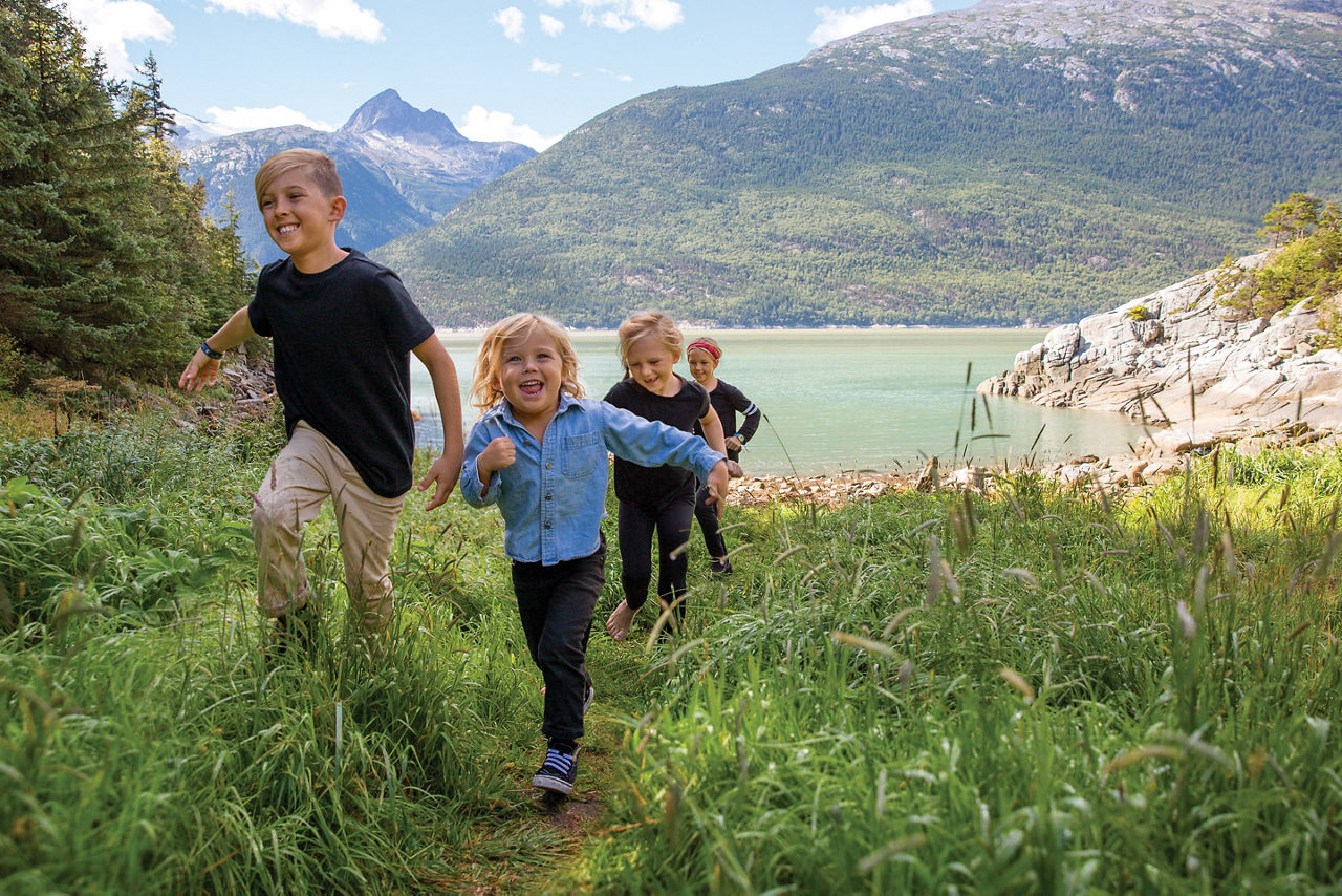 Alaska Family Kids Hiking 