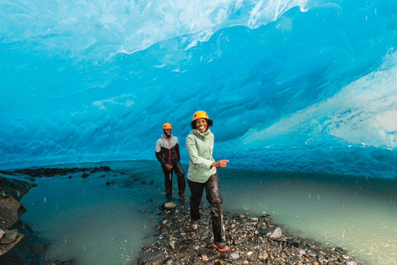 Couple Enjoying Glacier Tour, Juneau, Alaska