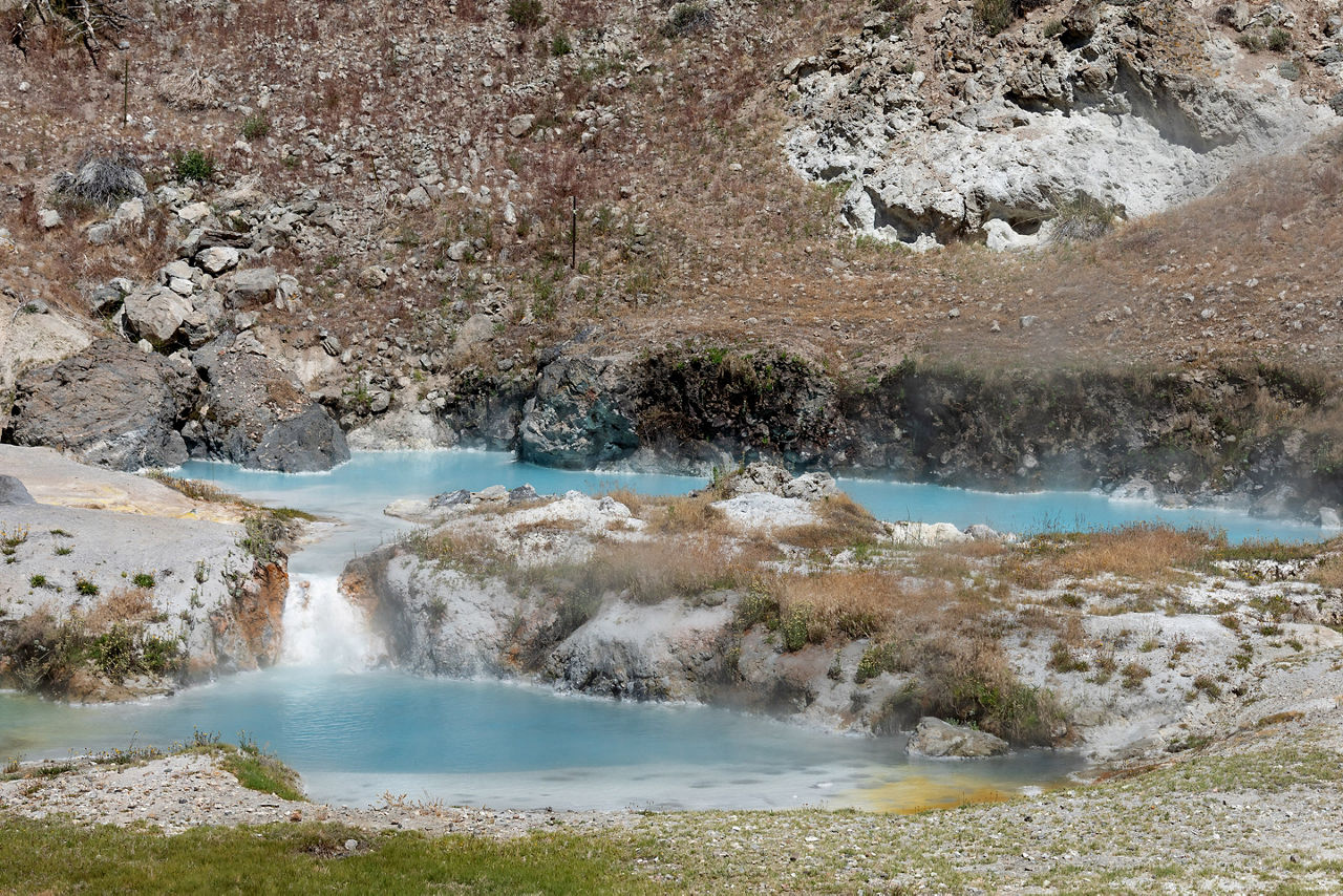 Naturally formed hot springs. Africa