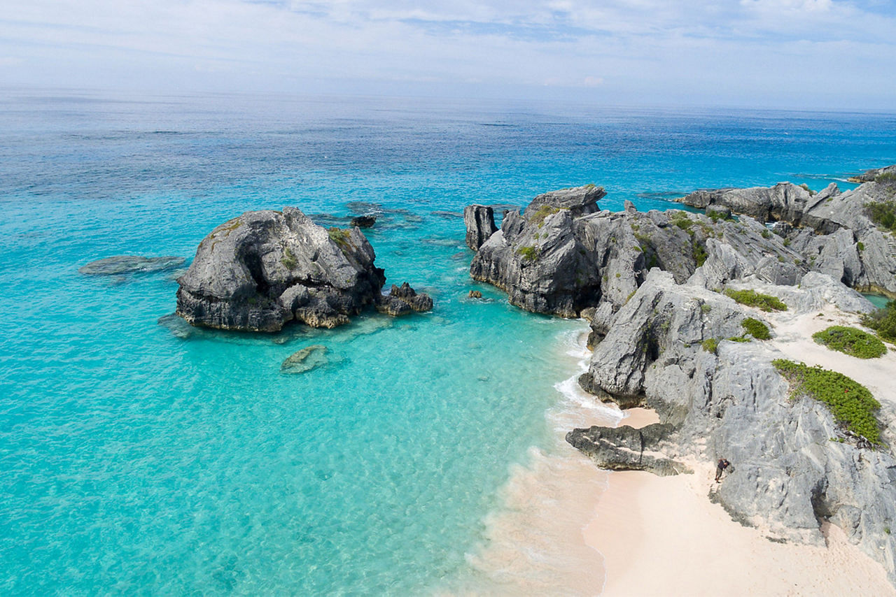 Bermuda King Wharf Sandy Beach Cliffs