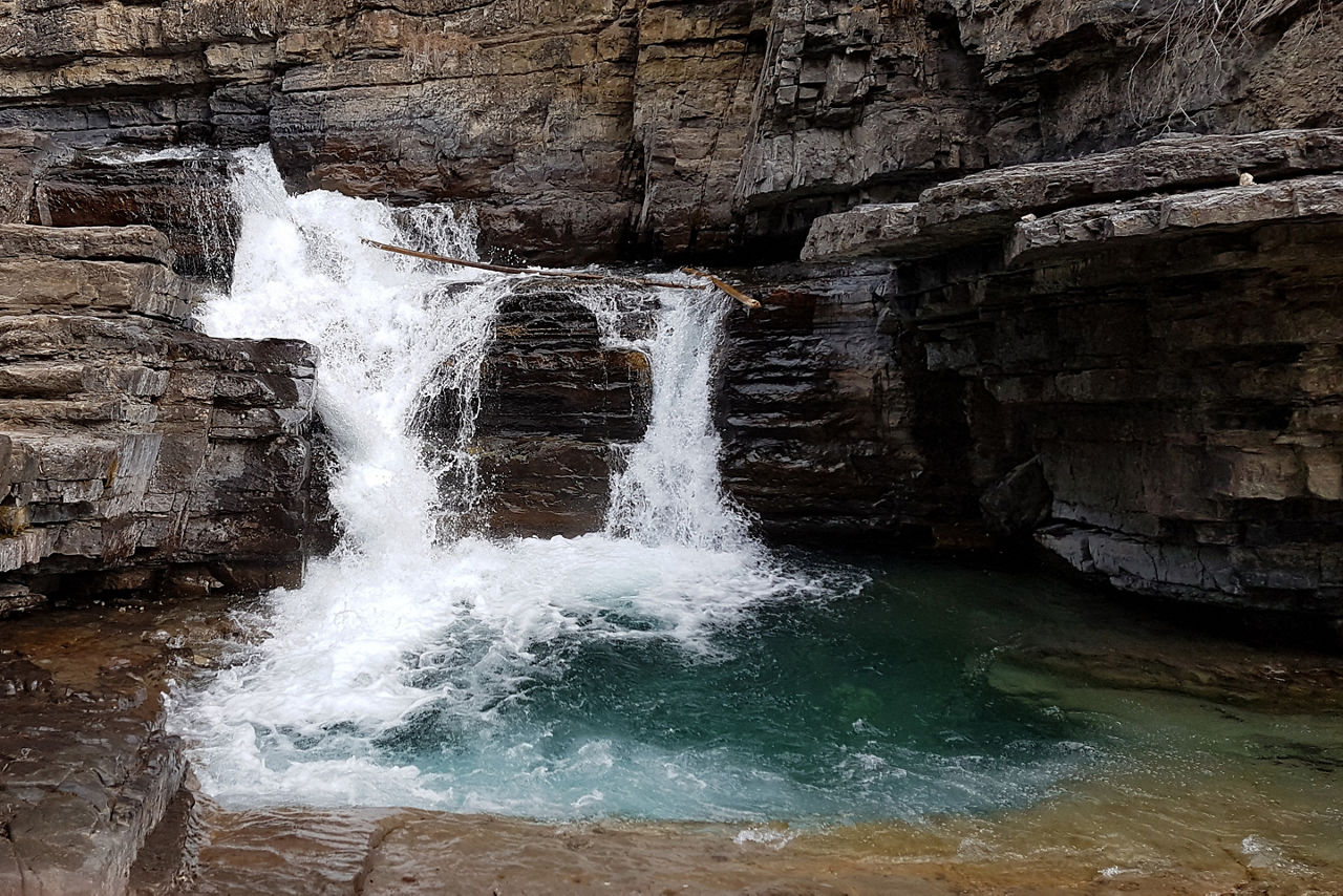 Banff Alberta Canada Johnston Canyon Falls