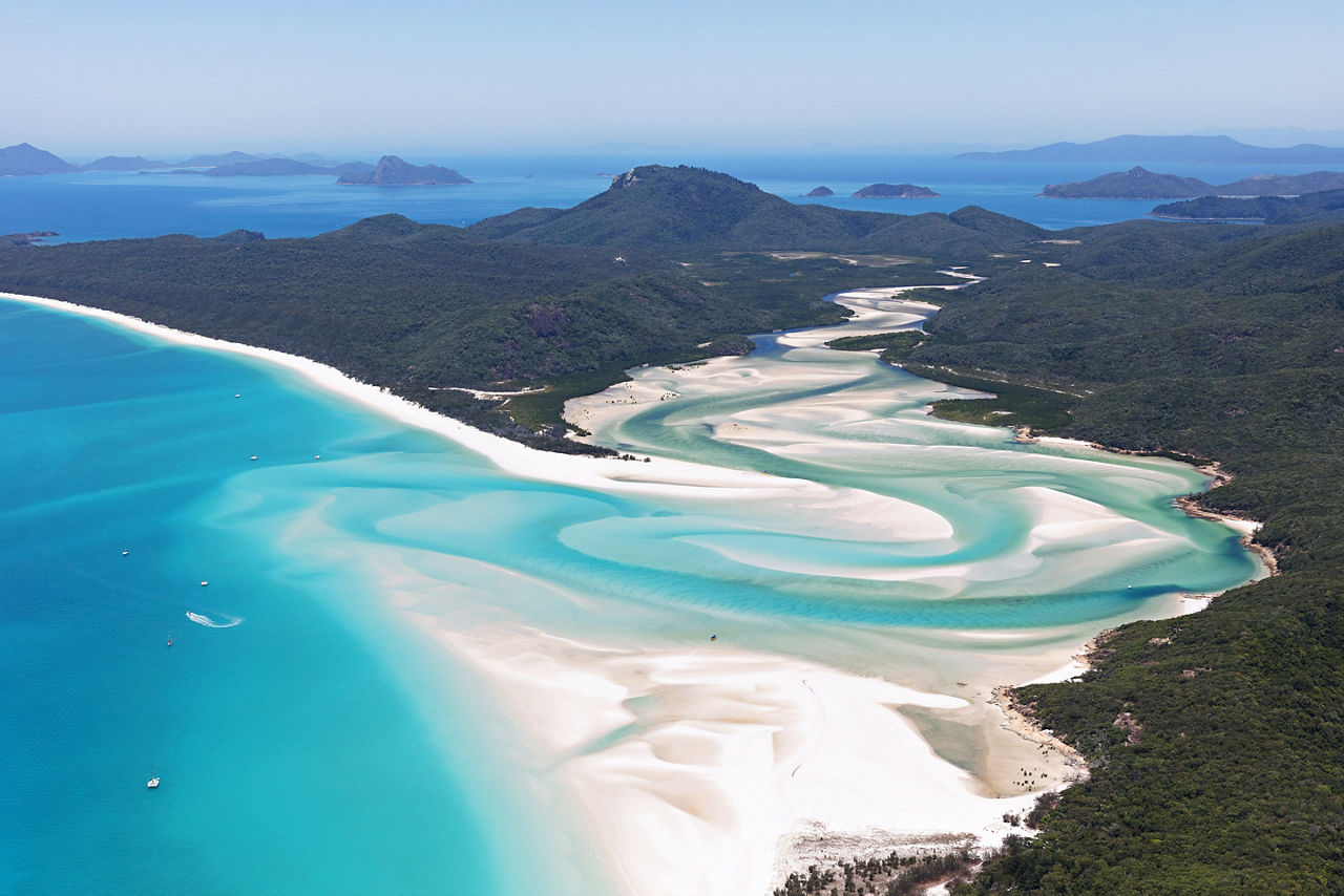 Whitehaven Beach Queensland Beach White Sand Aerial