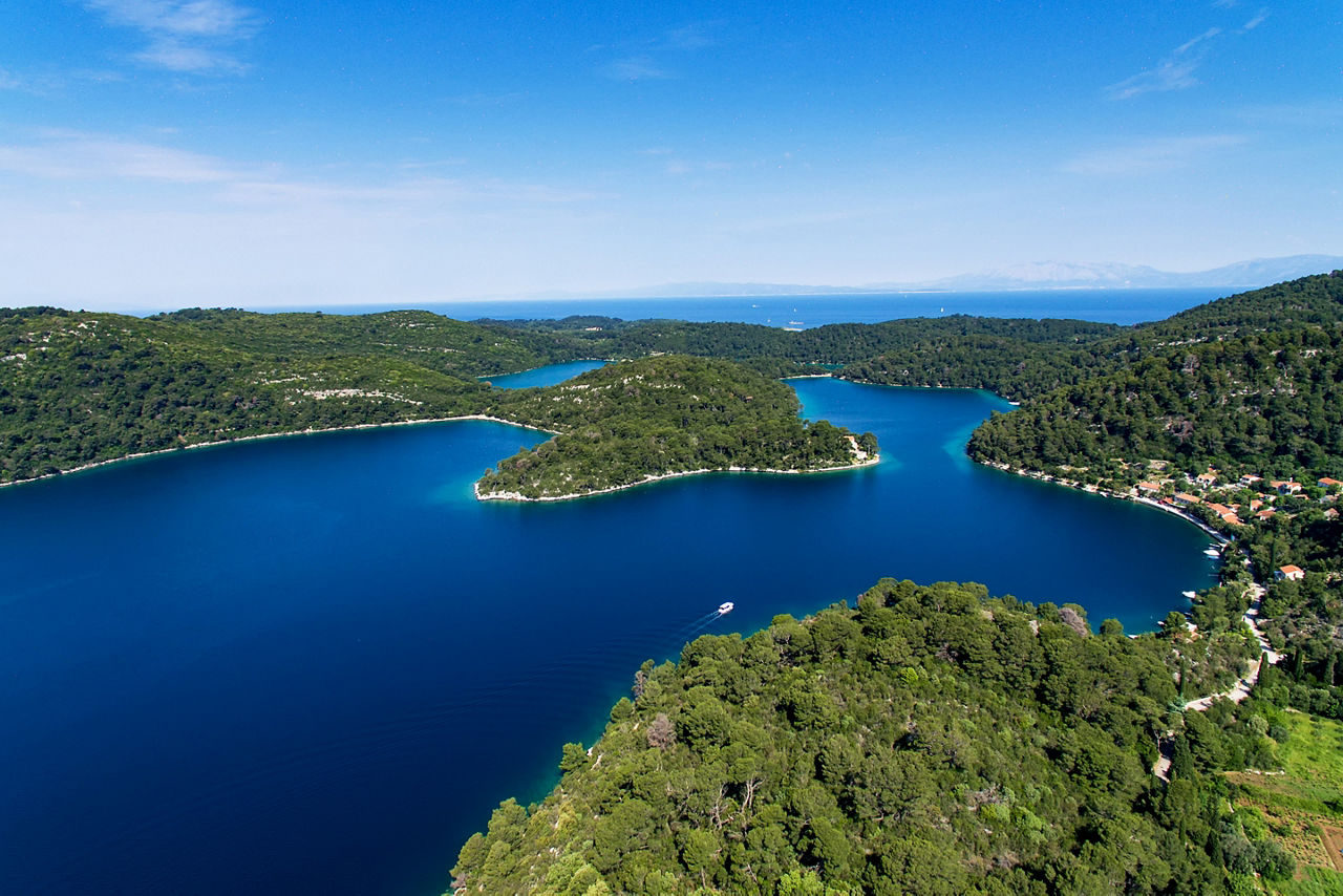 Croatia Mljet Island Aerial 