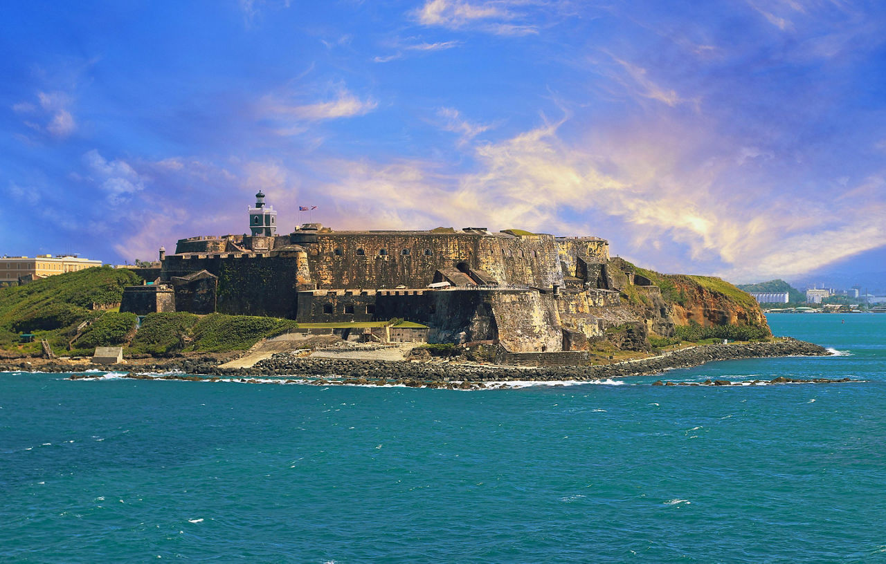 Seaside Fort in the Caribbean