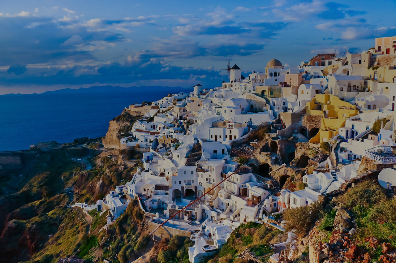 Cliff Greece Village and Beach Santorini