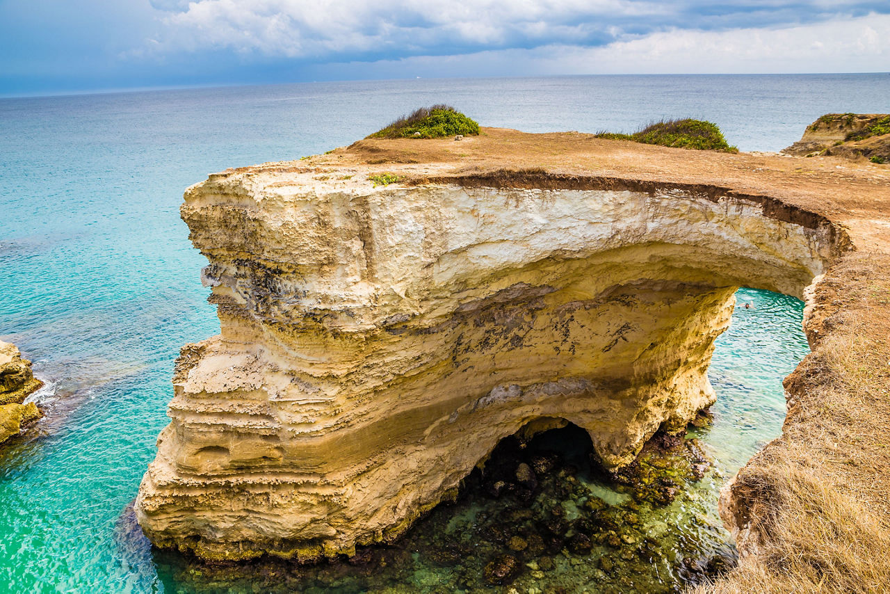 Italy Puglia Torre Dell' Orso Cliff Beach