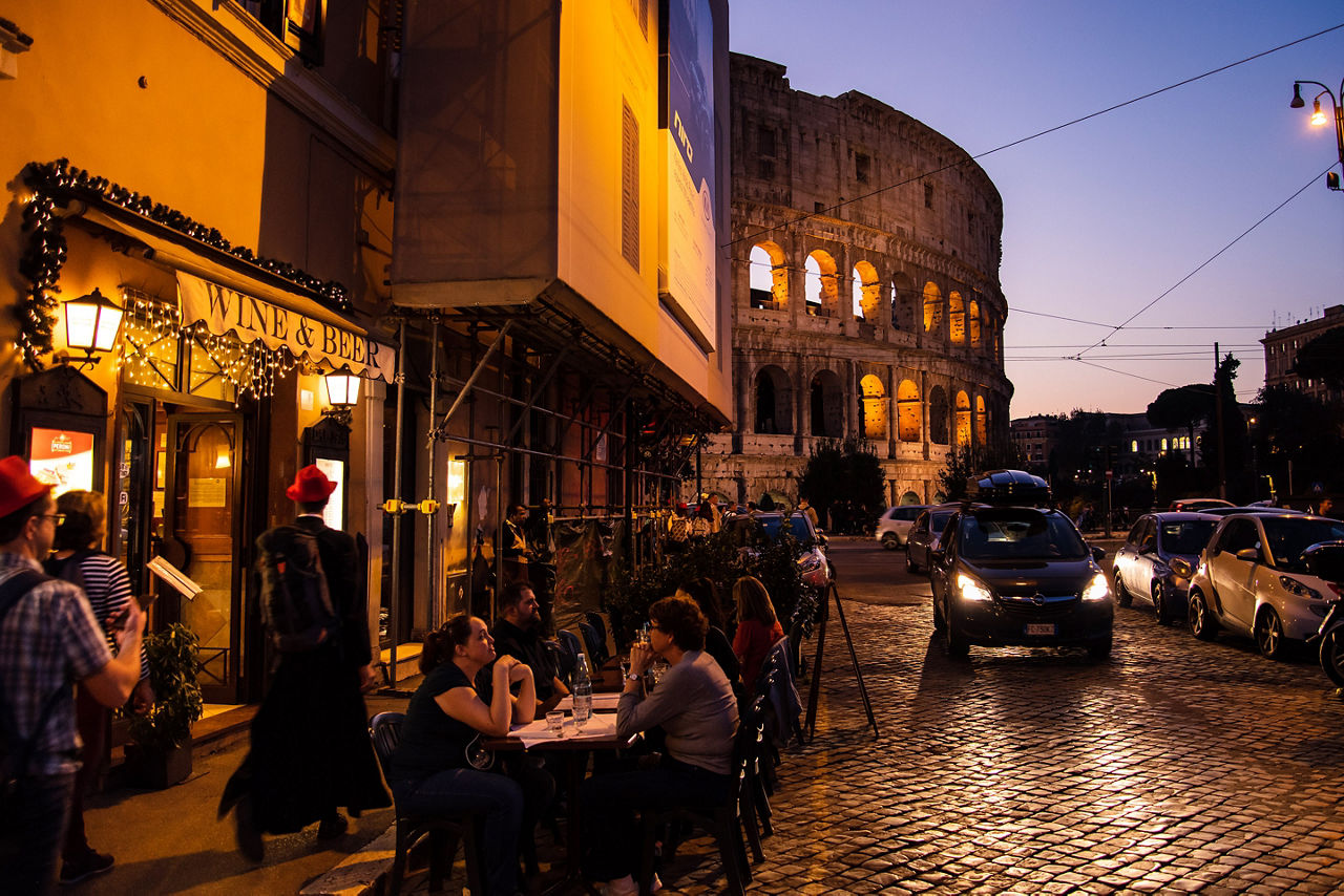 Italy, Rome Local Restaurant