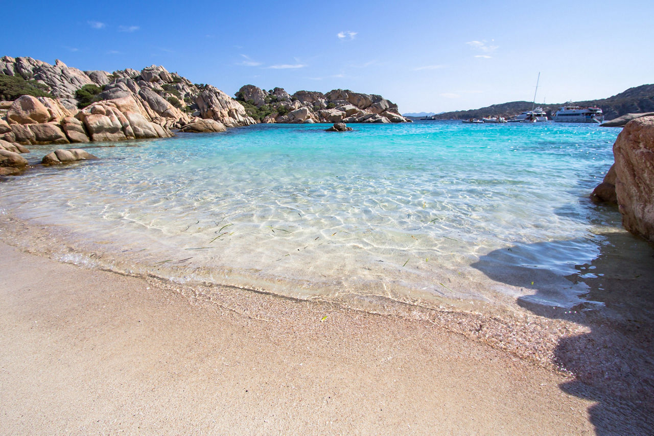 Italy Sardinia Cala Coticcio Blue Ocean Rocks