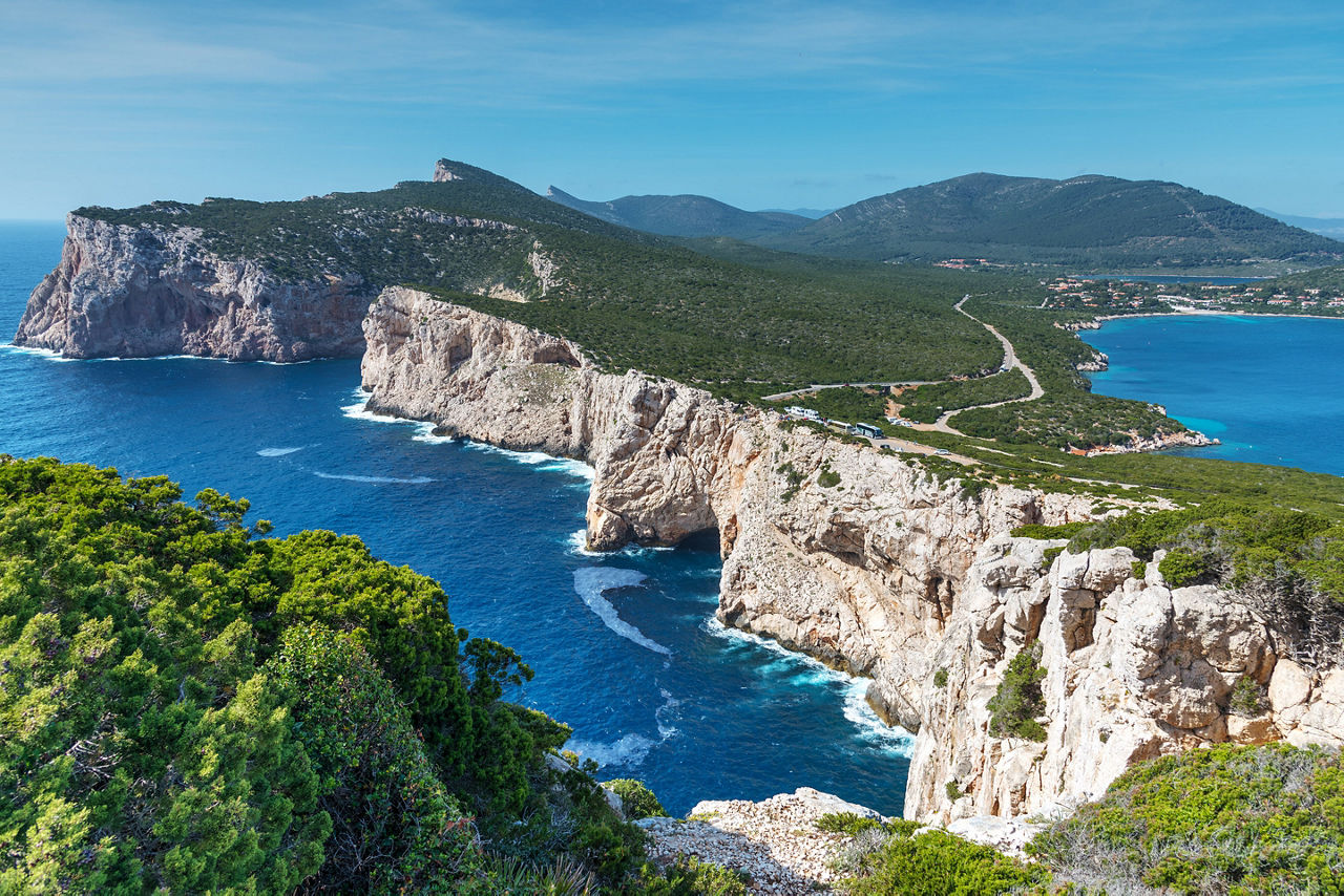 Italy Sardinia Rocky Coastline Aerial