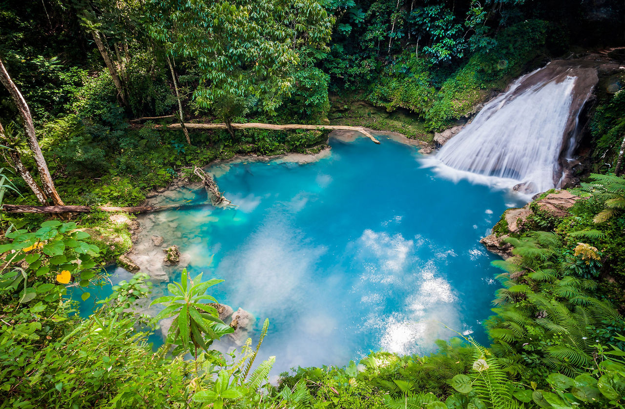 Ocho Rios Waterfall in Jamaica