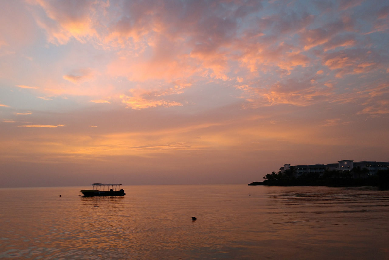 Sunset View in Jamnesia Surf Club, Bull Bay, Jamaica.