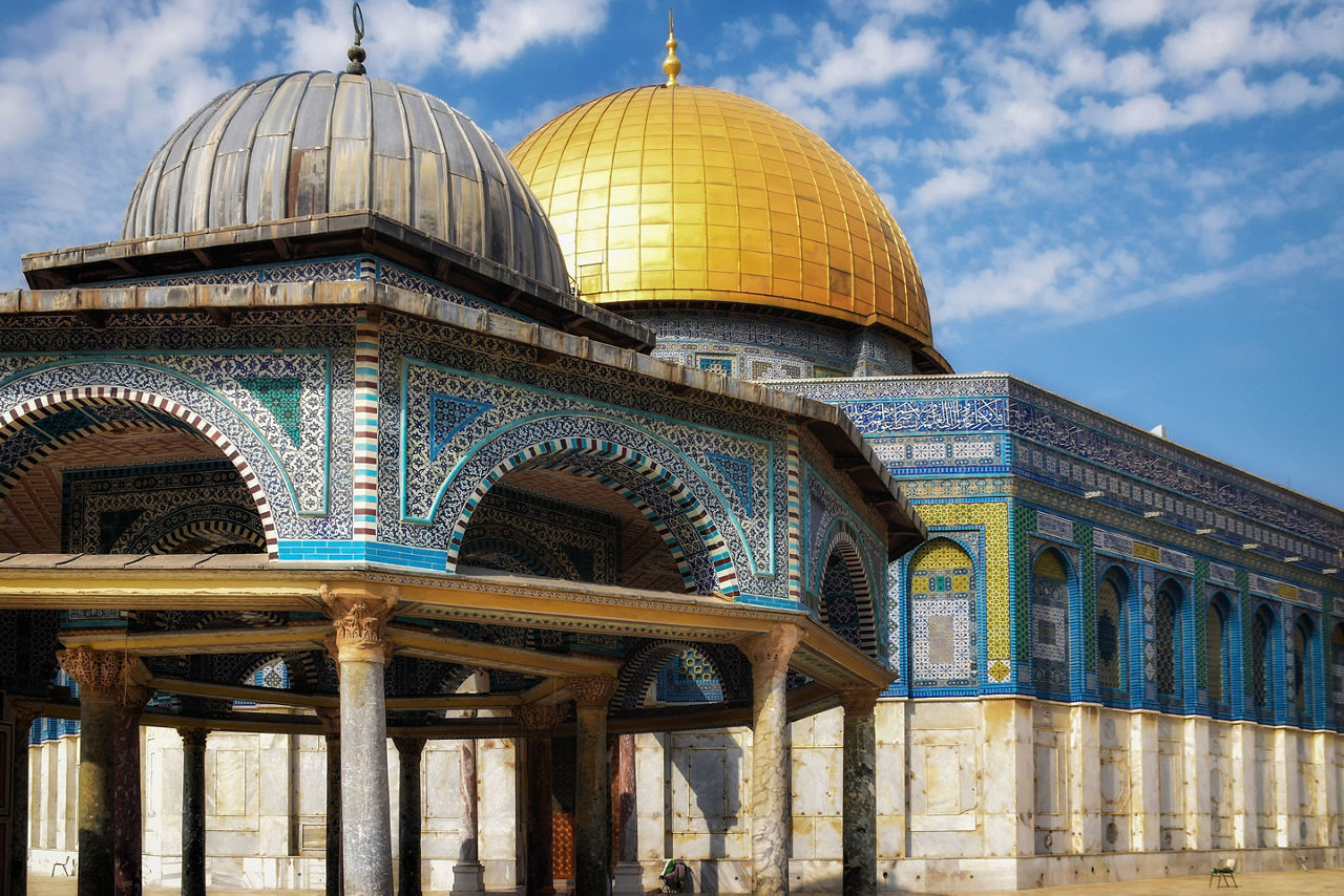 Israel Dome of the Rock Mosque Gold Dome
