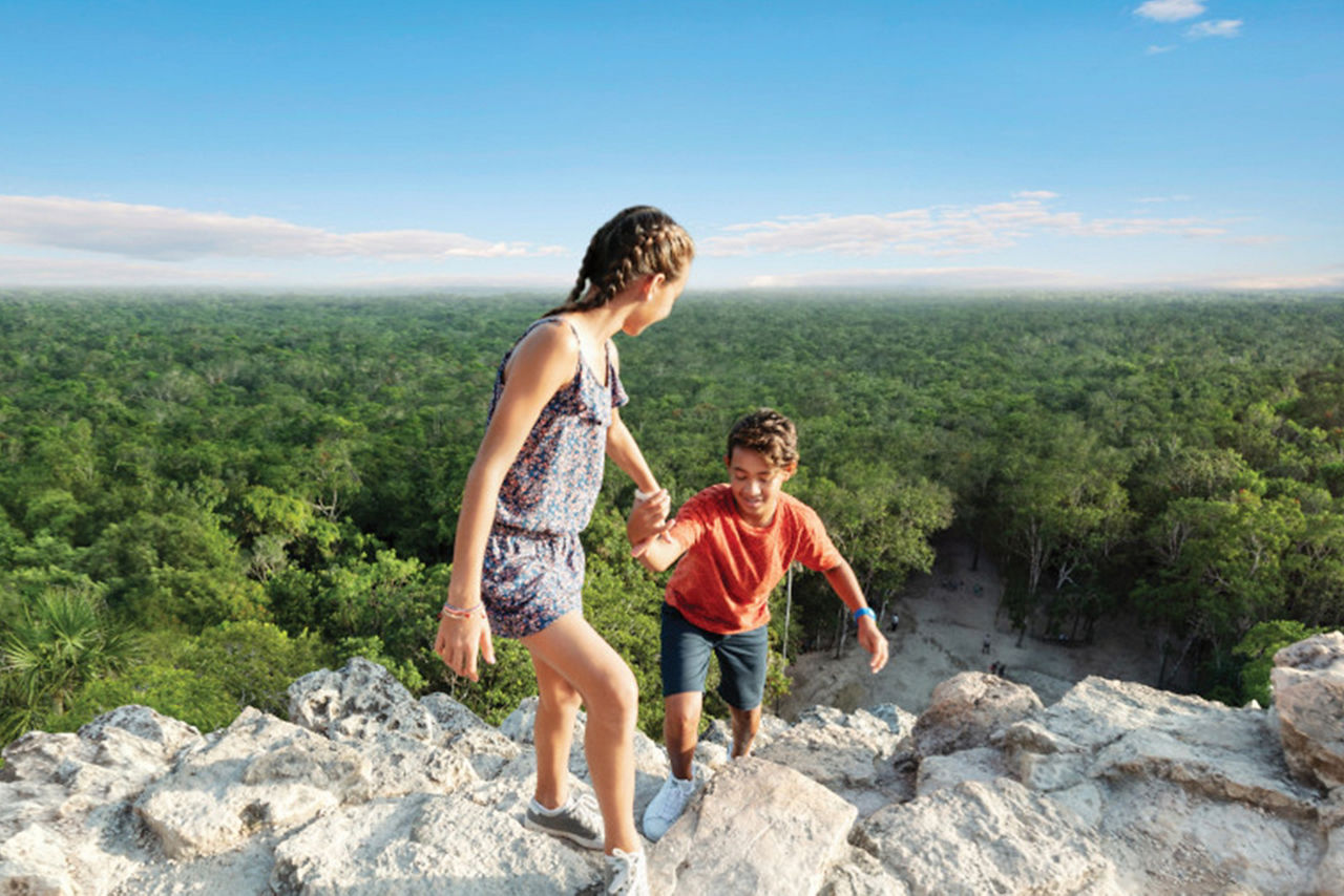 Cozumel Coba Ruins Kids Climbing