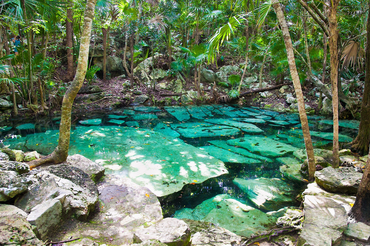 Mexico Yucatan Peninsula Cenote Azul 