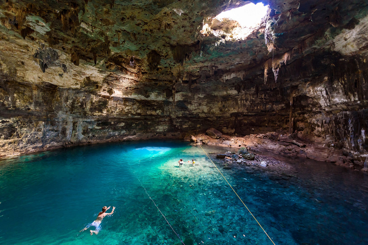 Scuba Diving the Cenotes of the Yucatan Peninsula in Mexico 