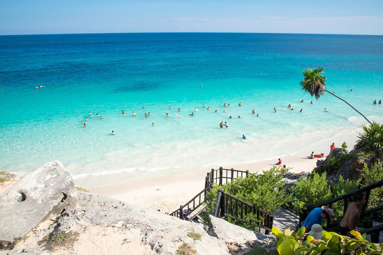 Tulum Beach in the Yucatan Peninsula, Mexico